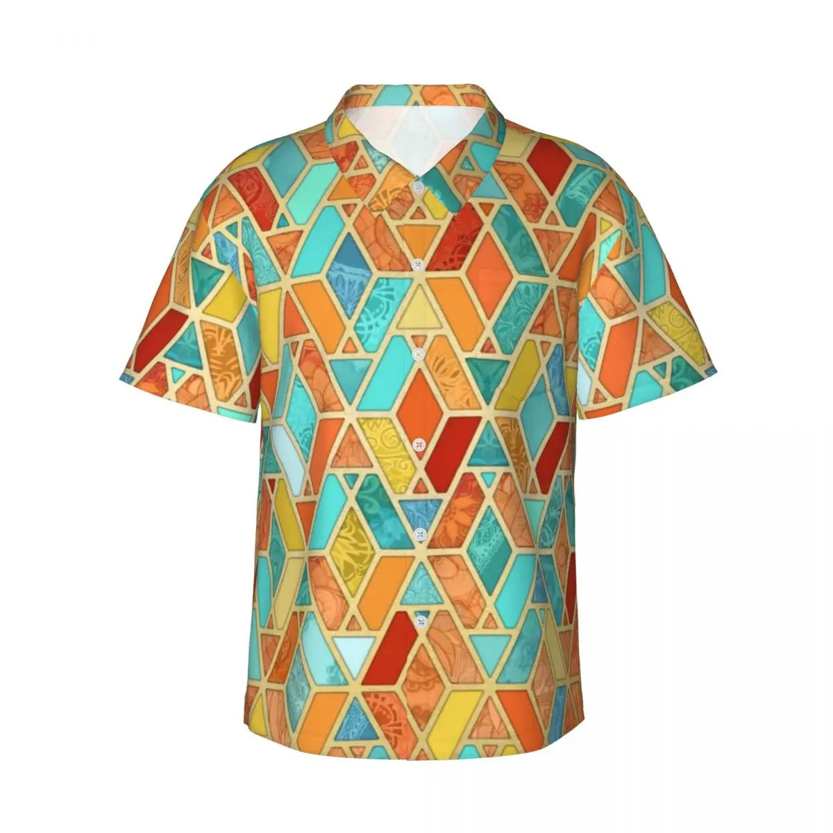 Abstract Patchwork Vacation Shirt