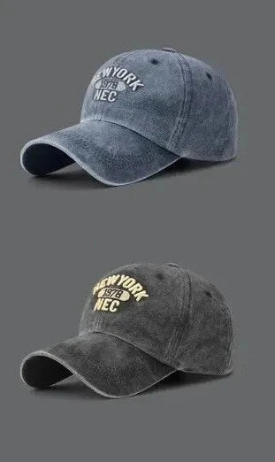 Korean-Style Washed Cotton Baseball Cap