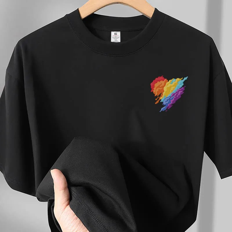 California Beach Coconut Print T-Shirt – Men's Loose Fit Cotton Tee