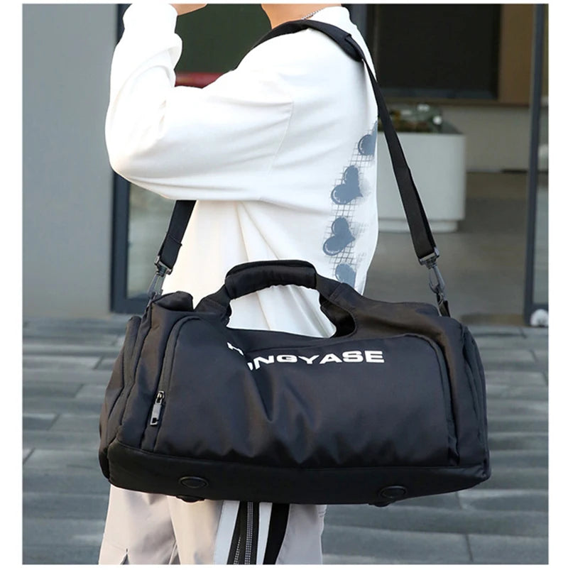 Men's Gym Duffle Bag | Waterproof Sports Travel Bag with Shoe Pocket