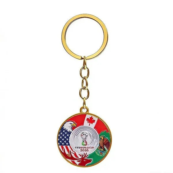 2026 FIFA World Cup Enamel Metal Keychain – UV Print Soccer Fan Souvenir
