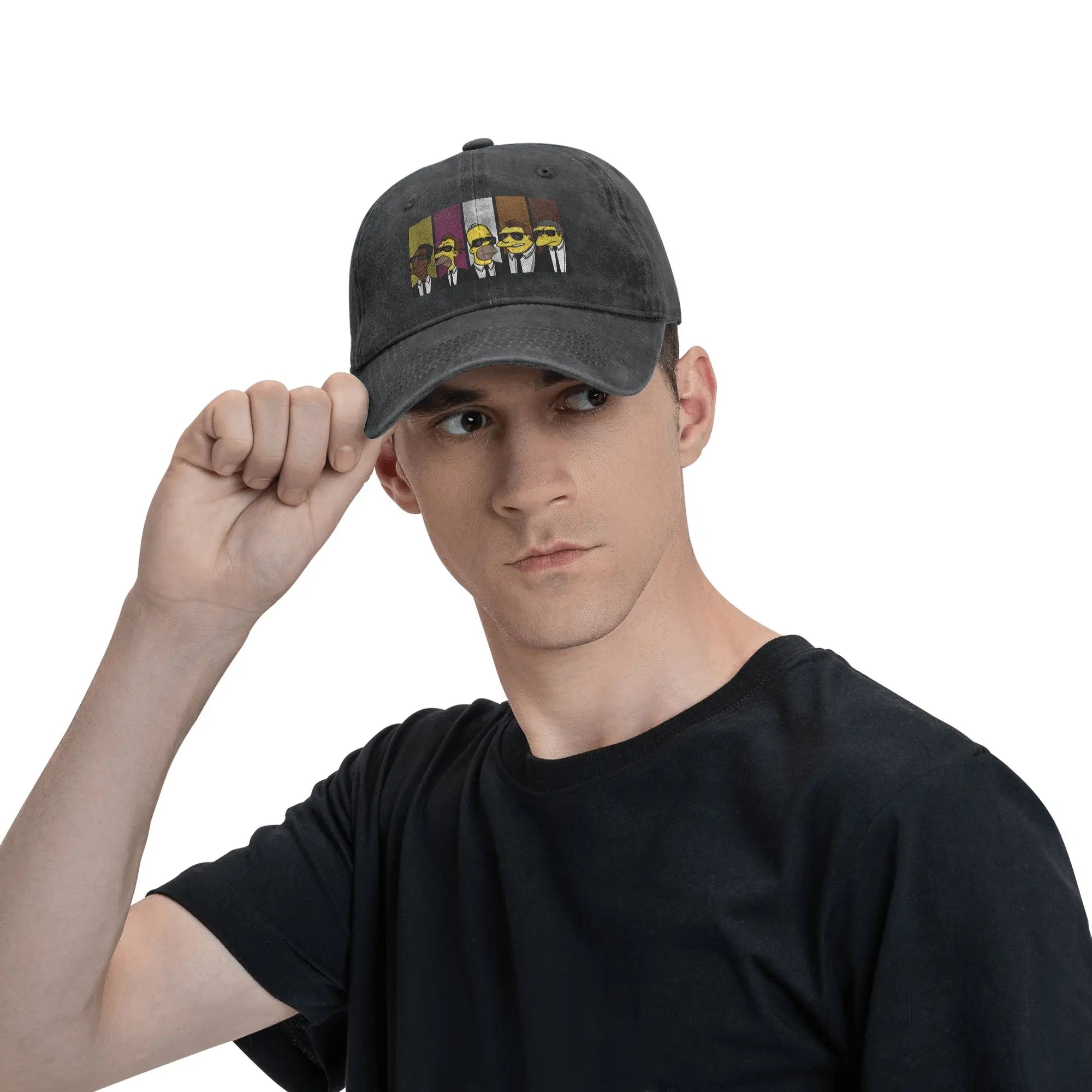 Cartoon Print Snapback Baseball Cap – Unisex Casual Outdoor Hat for Teens & Adults