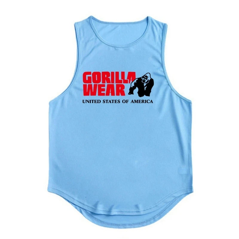 Men's Stringer Bodybuilding Vest – Polyester Gym Singlet Tank Top