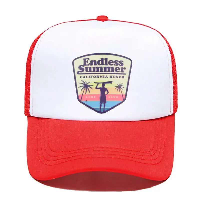 Summer Surf Trucker Cap – Beach Mesh Hat for Men, Women & Youth