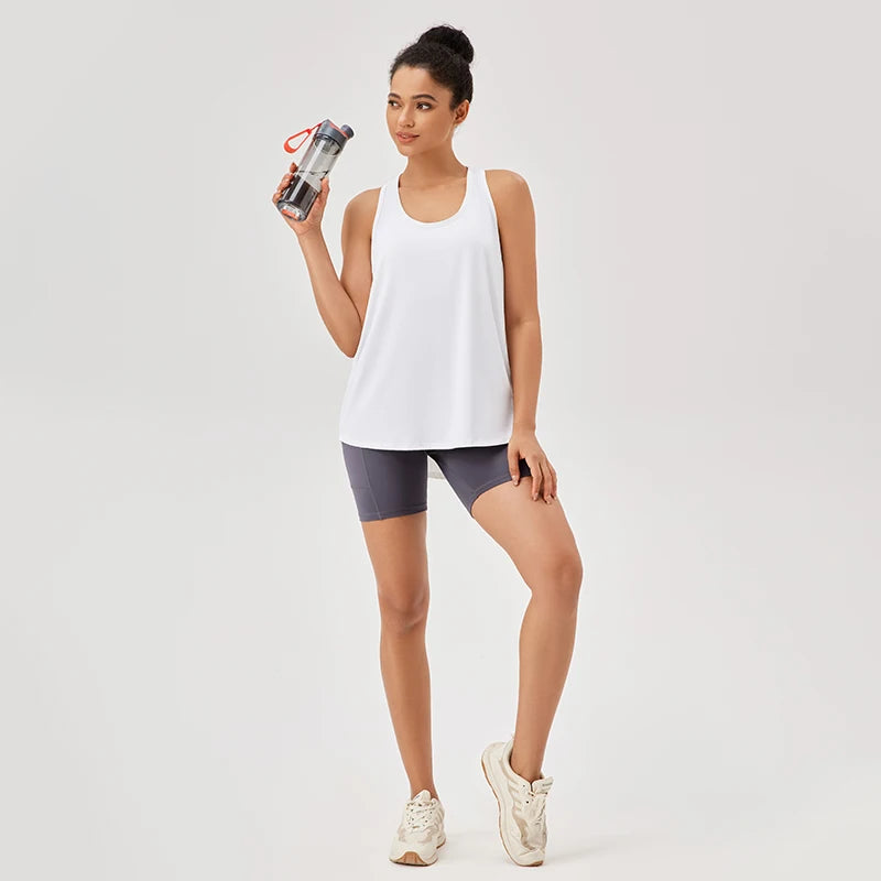 Women's Yoga & Gym Tank Top – Quick-Dry Sleeveless Workout Vest