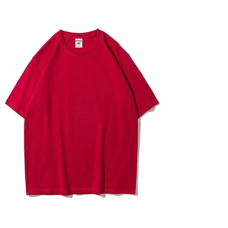 Men's Oversized Heavy Cotton T-Shirt | 280gsm Premium Tee | Solid Color