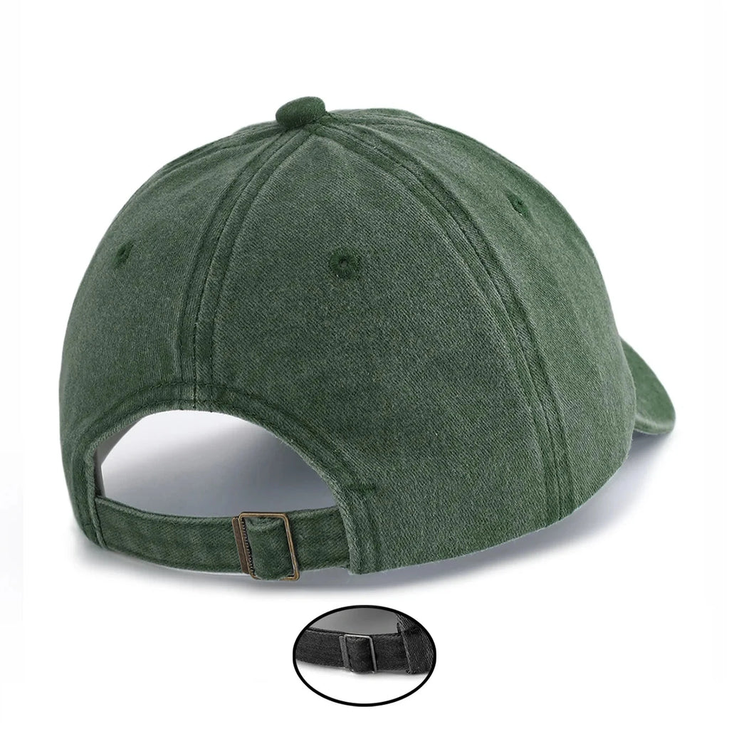 Bear Print Washed Baseball Cap