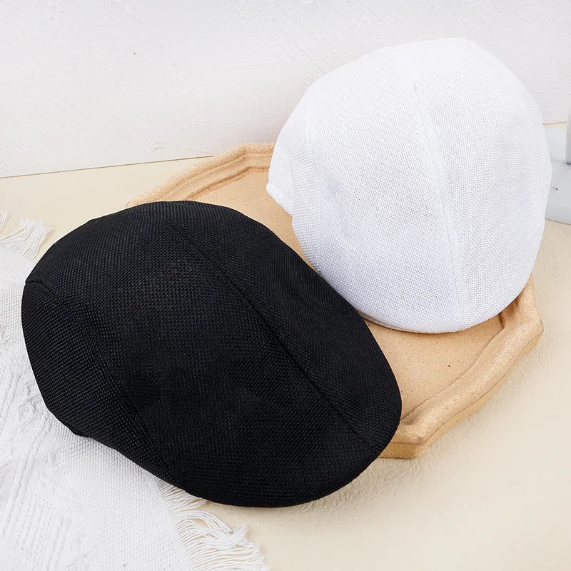 British Style Cotton Beret – Unisex Retro Painter Cap for Men & Women | Spring & Autumn