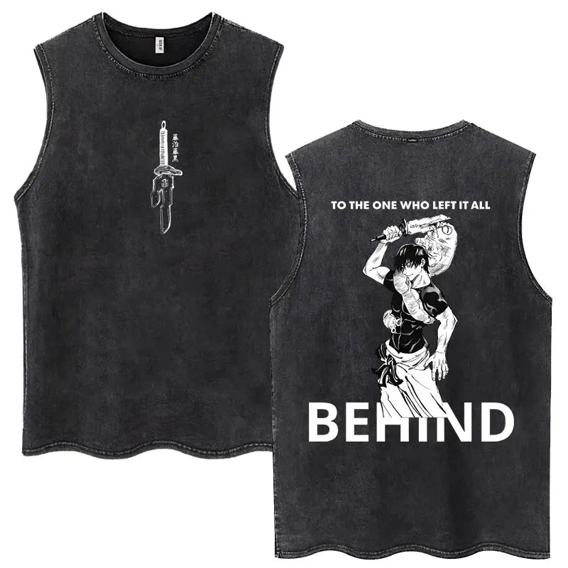 Jujutsu Kaisen Nanami Kento Anime Tank Top | Washed Graphic Sleeveless Tee