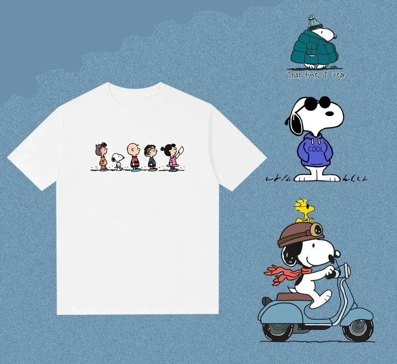 Kids Snoopy & Charlie Brown Cotton T-Shirt | Unisex Short Sleeve Tee