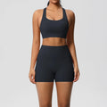 Women's 2-Piece Yoga Set with Pockets | Crossover Bra + High-Stretch Leggings