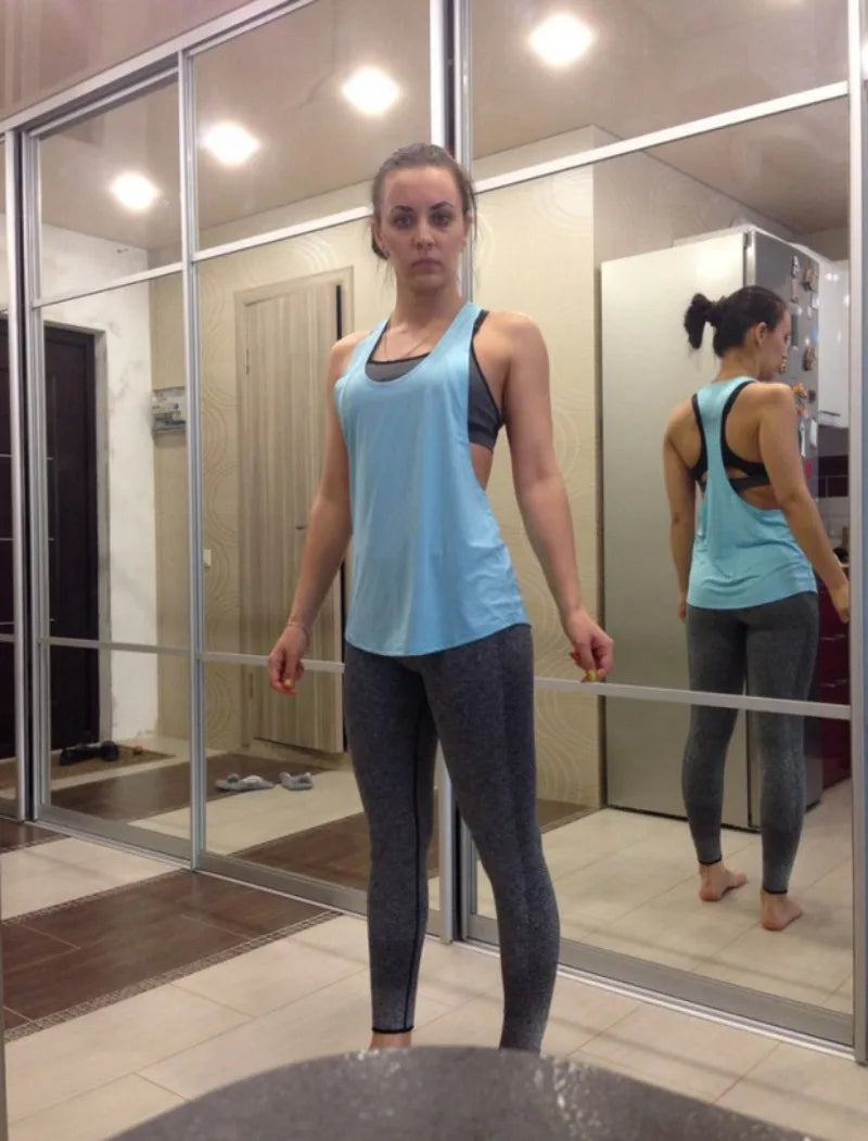Women's Racerback Yoga Tank Top – Quick-Dry Sleeveless Gym Vest