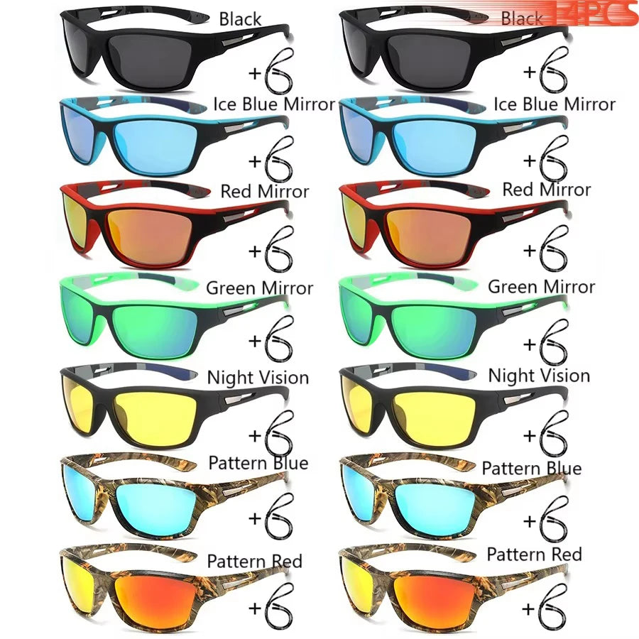 Fashion Sports Sunglasses with Chain | UV400 Mirror Lens, Unisex Retro Style