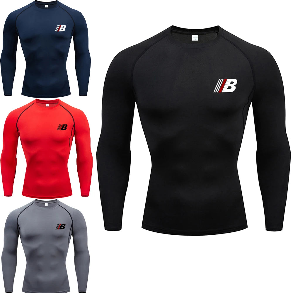 Men's Long Sleeve Compression Sport T-Shirt | Running Gym Fitness Tee