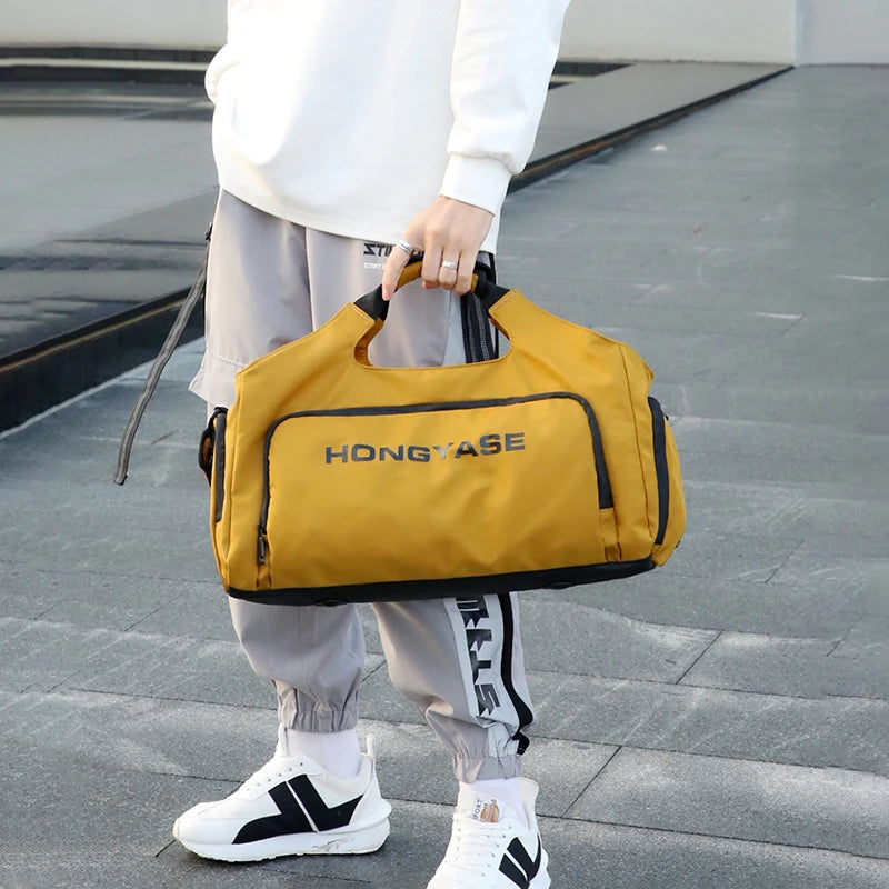 Men's Gym Duffle Bag | Waterproof Sports Travel Bag with Shoe Pocket