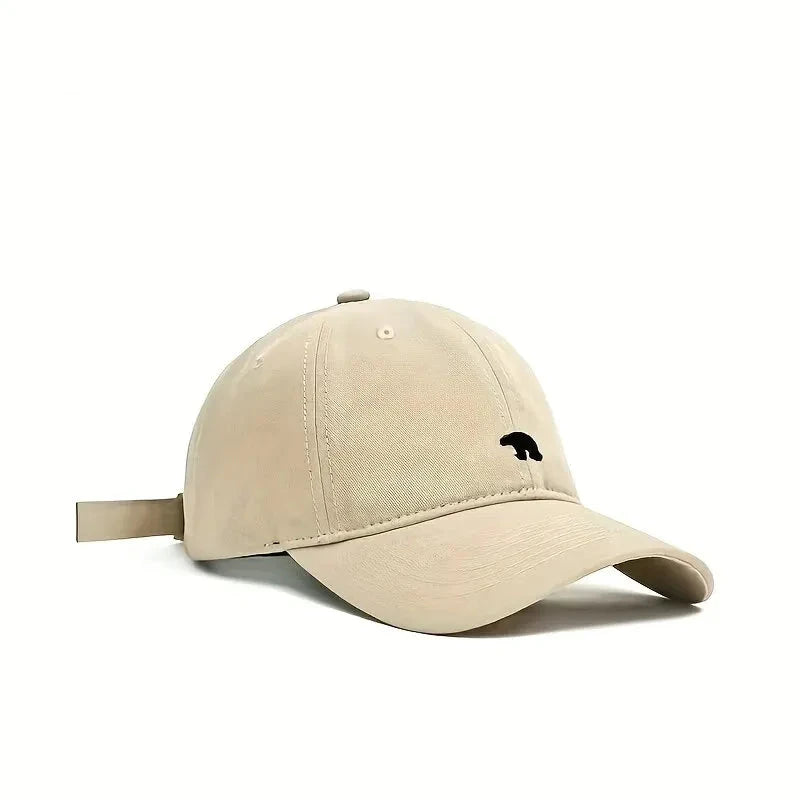 Bear Embroidered Cotton Baseball Cap