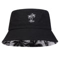 Coconut Tree Embroidery Bucket Hat | Reversible Unisex Fisherman Cap | Outdoor Sun Hat