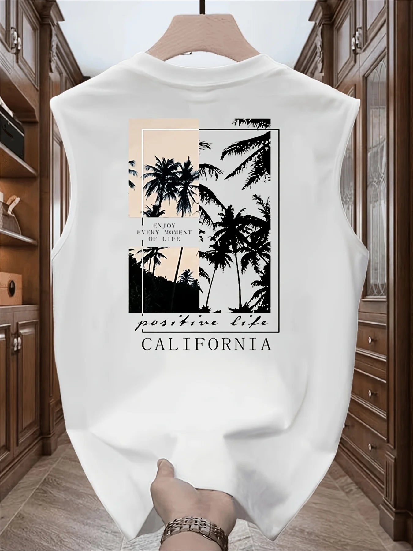Men's 100% Cotton Cartoon Bear Print Sleeveless Vest – Breathable Casual Tank Top