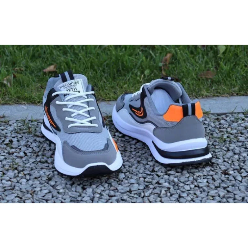 Women's Striped Air Mesh Casual Sneakers | Breathable Lace-Up Sport Shoes