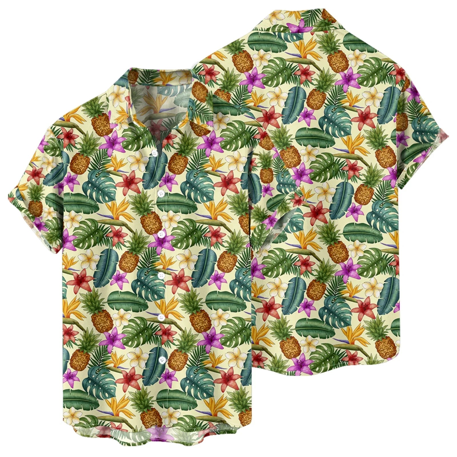 Men's Hawaiian Beach Shirt – Short Sleeve Button-Up Casual Top