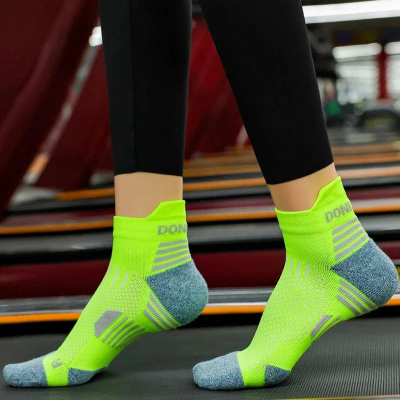 Marathon Running Socks – 3-Pack Cushioned Low-Cut Ankle Sport Socks