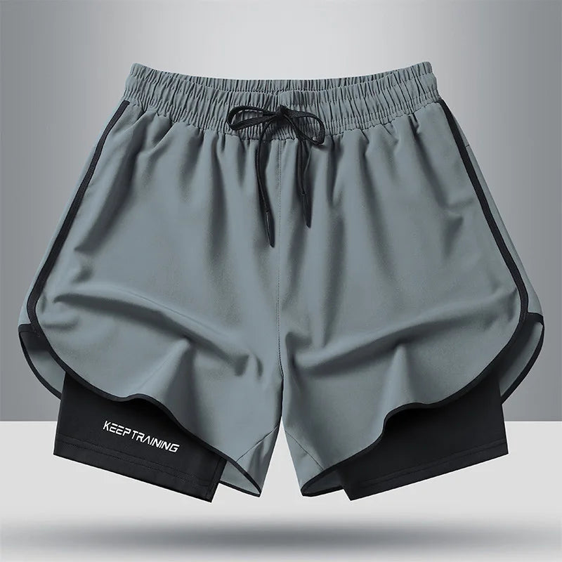 Men's Athletic Running Shorts – Quick Dry, Drawstring & Zip Pockets