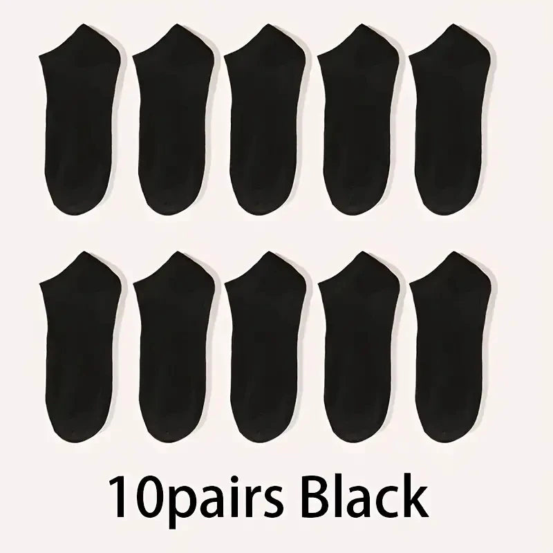 Unisex Comfort-Fit Ankle Socks – 5/10-Pack Breathable Lightweight Sports Socks