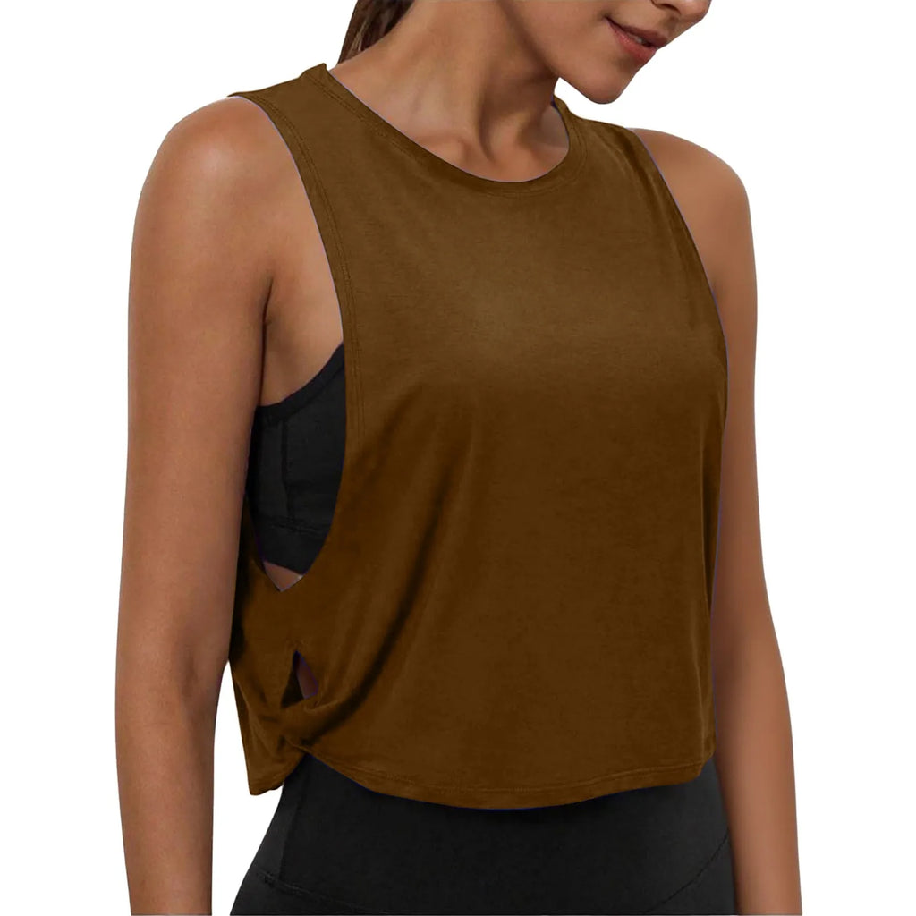 Women's Sleeveless Yoga Tank Top – Breathable Athletic Vest