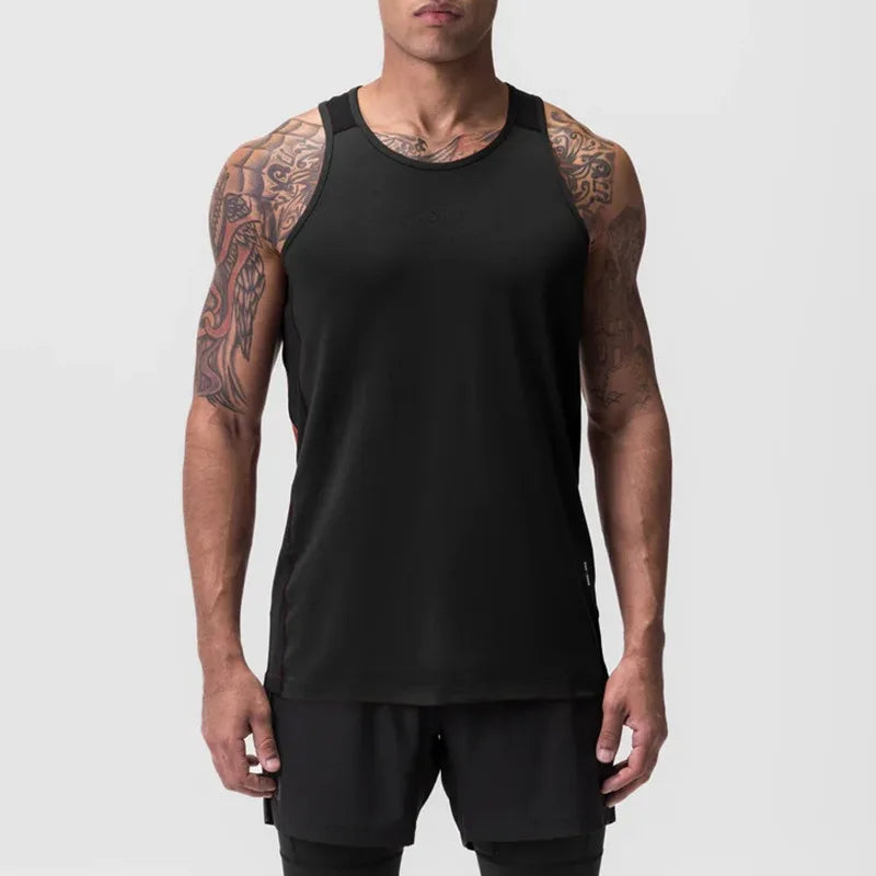 Men's Quick-Dry Spliced Muscle Tank Top | Breathable Gym Vest