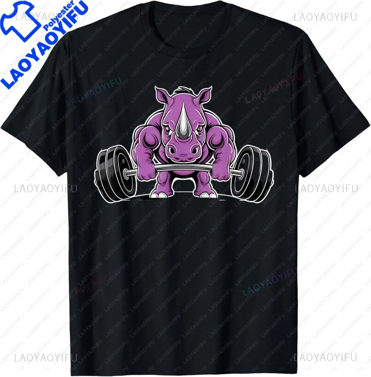 Rhino Gym Graphic T-Shirt – Men's Streetwear Fitness Tee