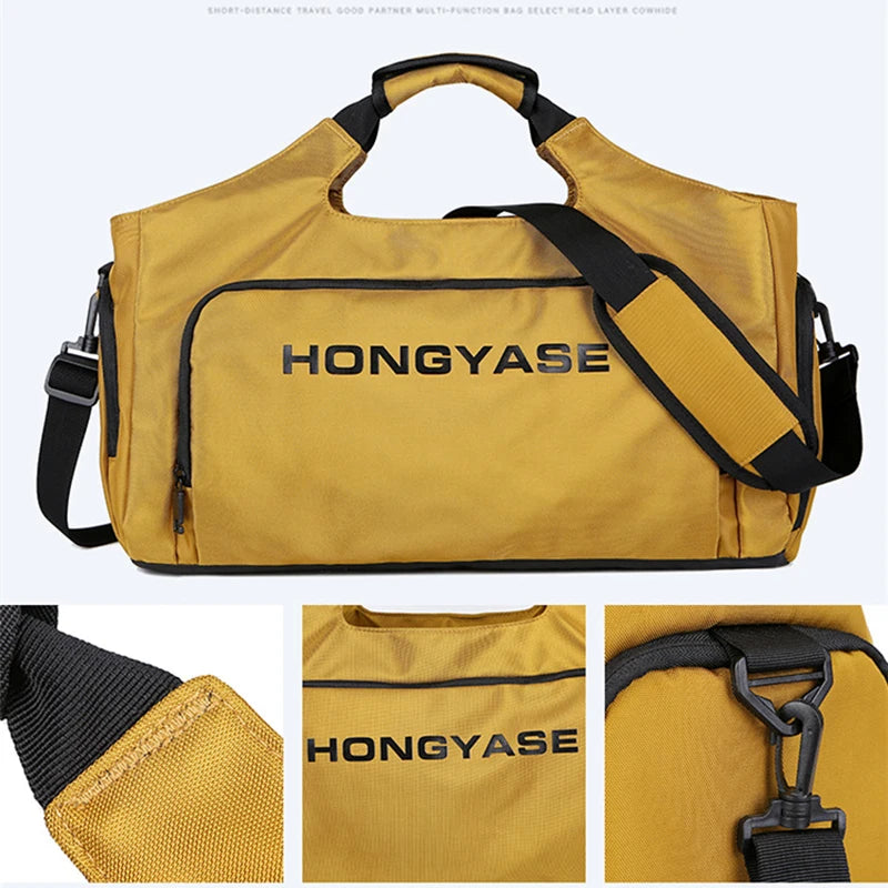 Men's Gym Duffle Bag | Waterproof Sports Travel Bag with Shoe Pocket