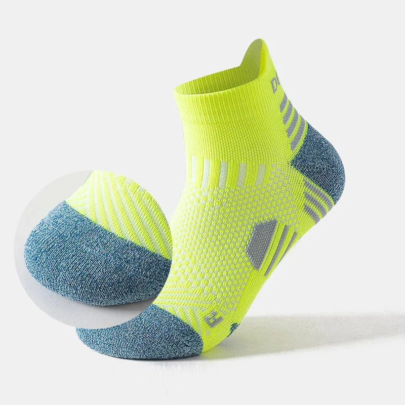 Marathon Running Socks – 3-Pack Cushioned Low-Cut Ankle Sport Socks