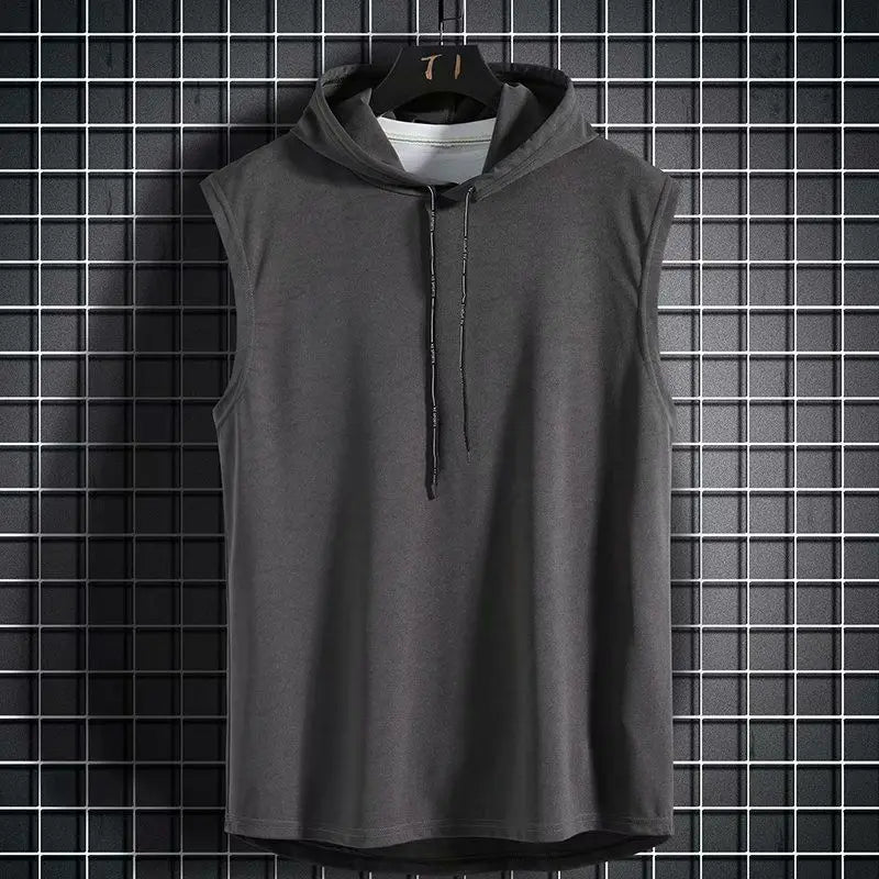 Men's Hooded Gym Tank Top | Sleeveless Bodybuilding Fitness Vest
