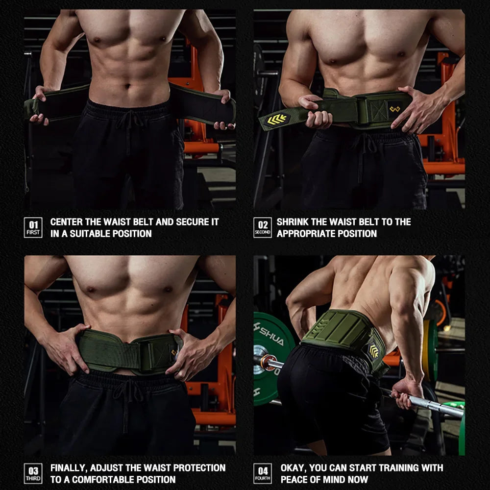 Weightlifting Waist Support Belt – Lumbar Compression for Gym, Squats & Powerlifting