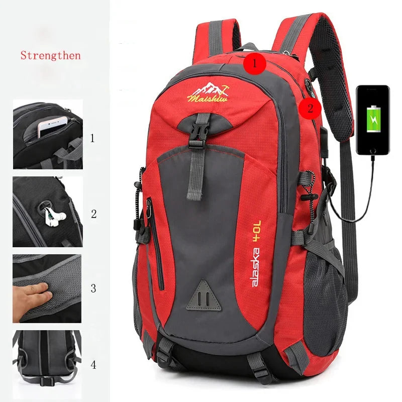 Waterproof Hiking Backpack for Men – Anti-Theft, 36-55L Outdoor Travel & Camping Bag