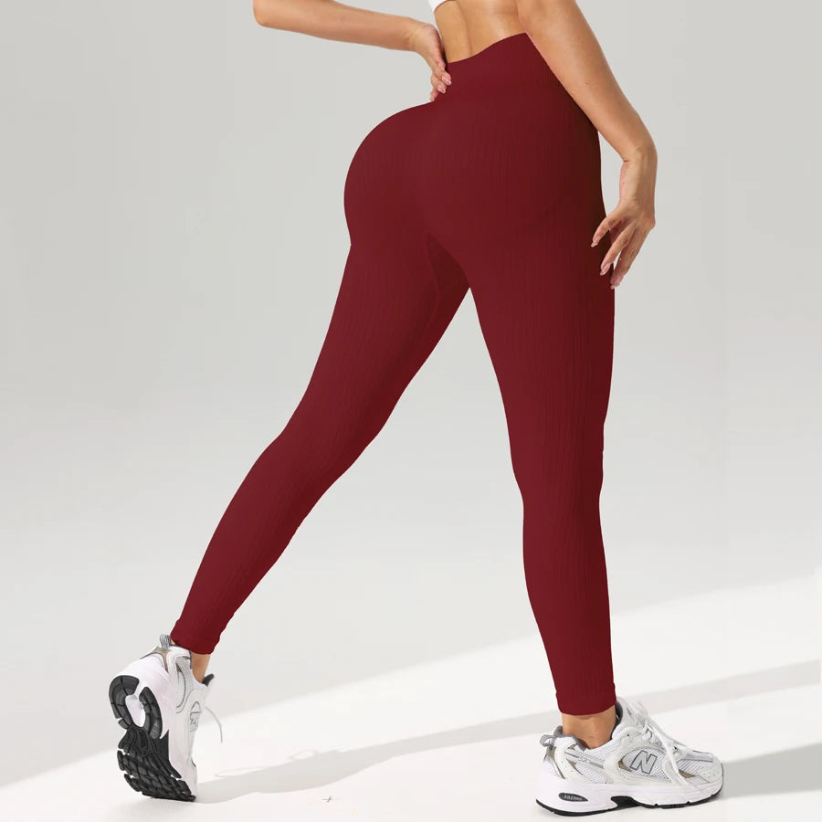 Women's Butt-Lifting Seamless Leggings – High-Waist Tummy Control Yoga Pants, Squat-Proof (XS-XL, 17 Colors)