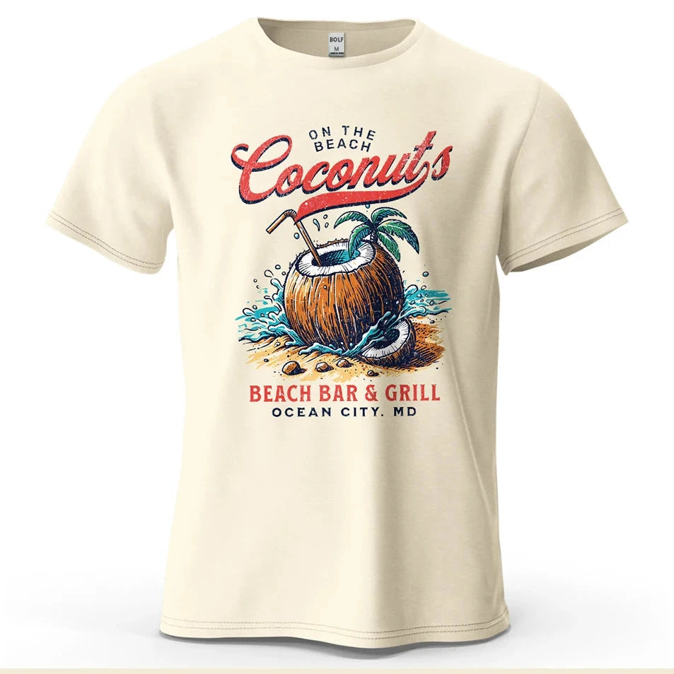 Vintage Graphic T-Shirt – 100% Cotton Drop-Shoulder Tee for Men