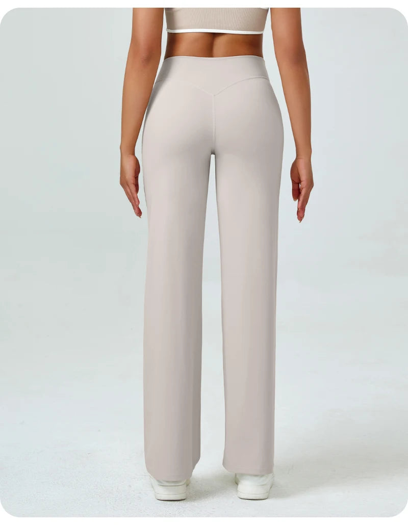 Women's High Waist Straight Leg Yoga Pants – Buttery Soft Butt Lifting Gym Leggings