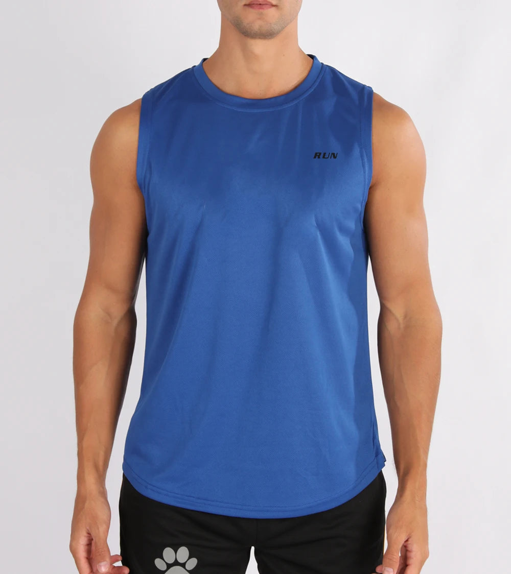Men's Sleeveless Athletic Tank Top – Loose Fit Gym & Basketball Vest