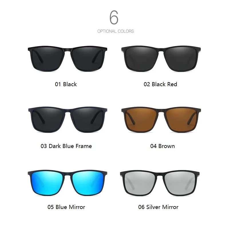 Polarized Vintage Square Sunglasses | TR90 Frame, Unisex Fashion Eyewear