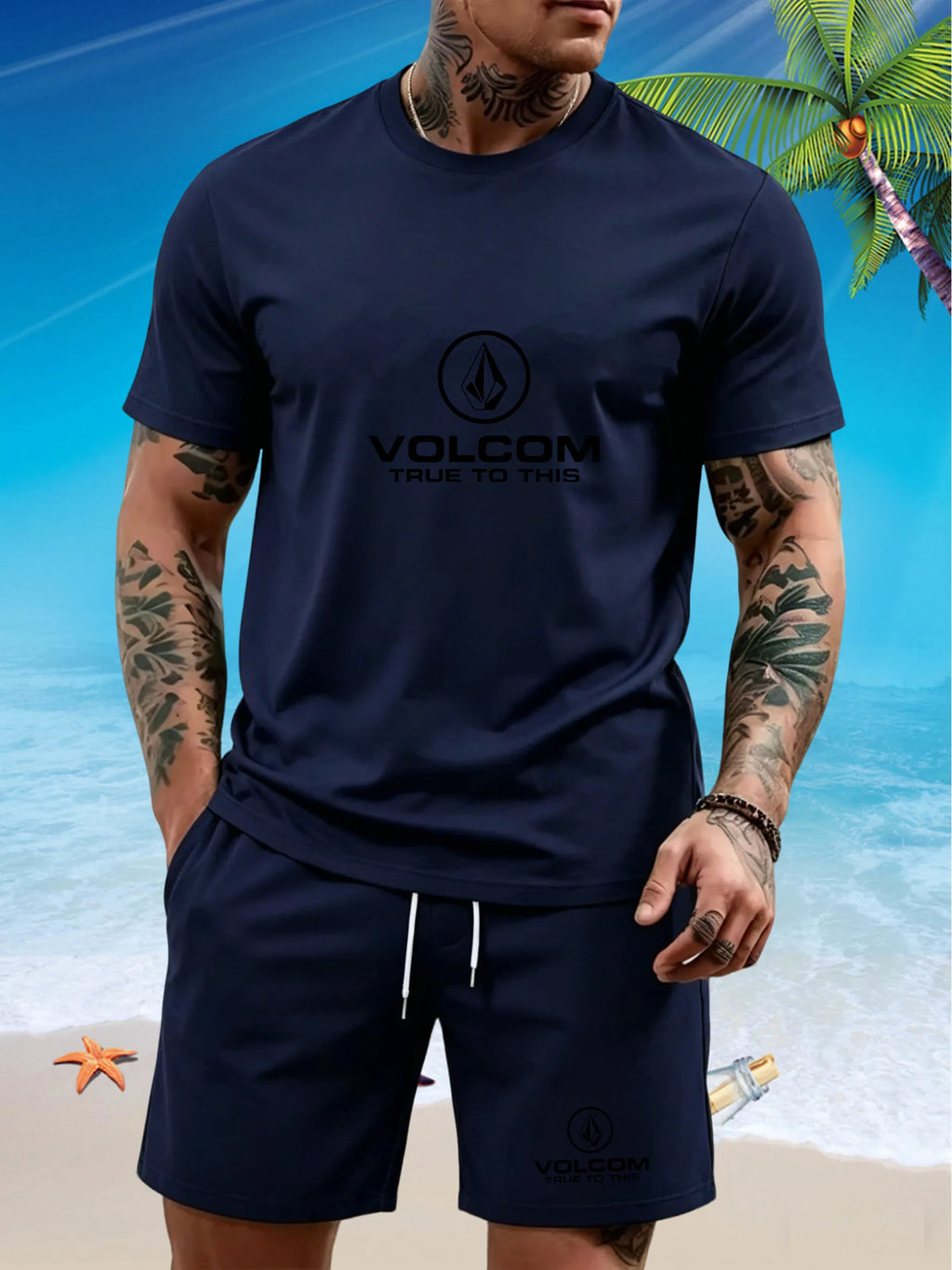 Men's 2-Piece Summer Athletic Set | Short Sleeve T-Shirt & Shorts
