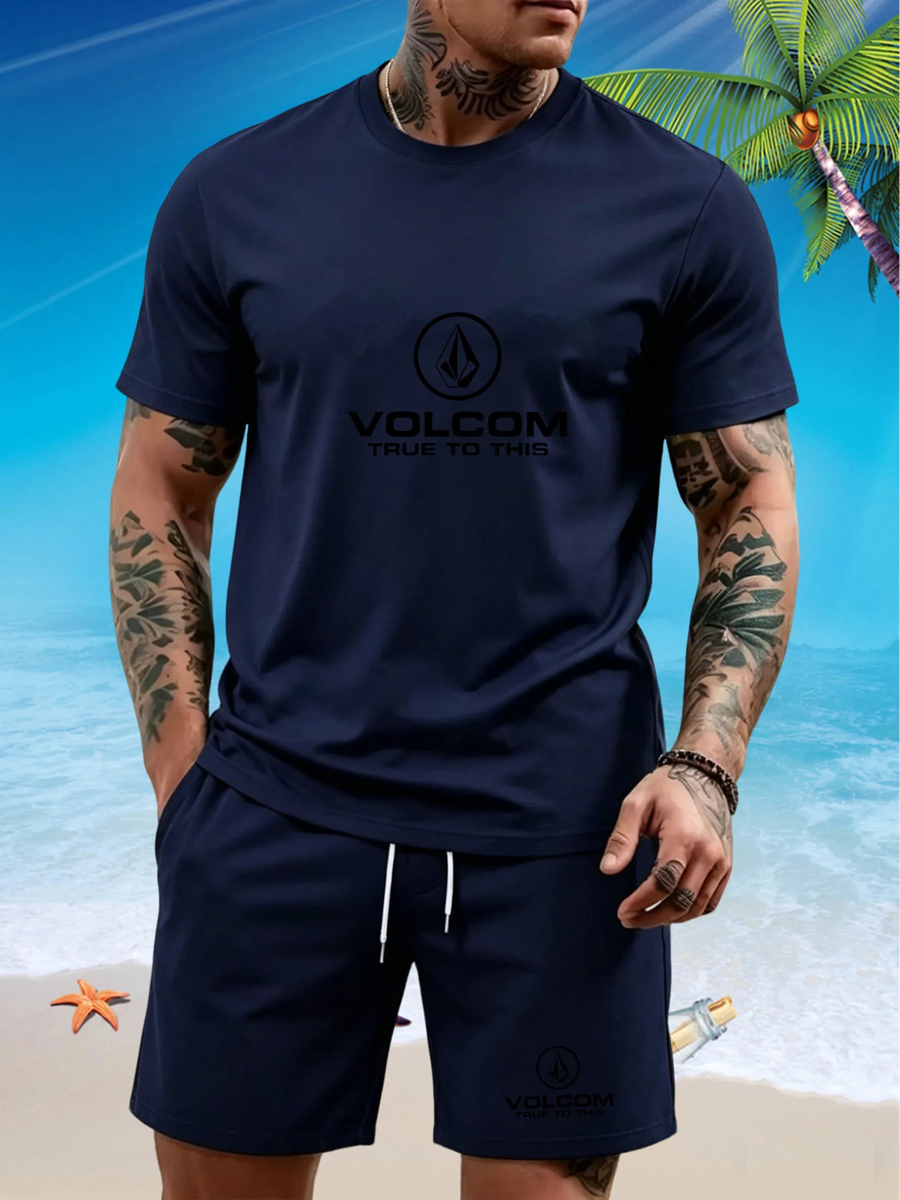 Men's 2-Piece Summer Athletic Set | Short Sleeve T-Shirt & Shorts
