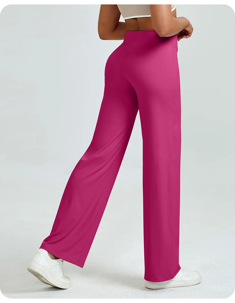 Women's High Waist Straight Leg Yoga Pants – Buttery Soft Butt Lifting Gym Leggings