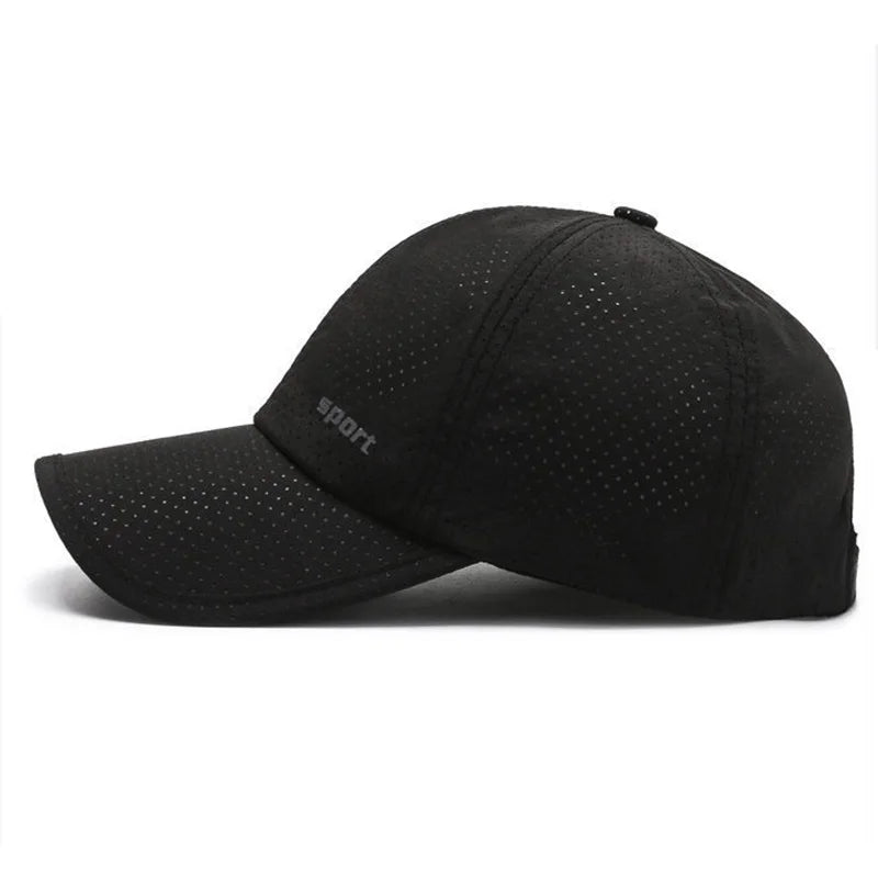 Quick-Dry Contrast Letter Baseball Cap | Breathable Adjustable Sport Hat