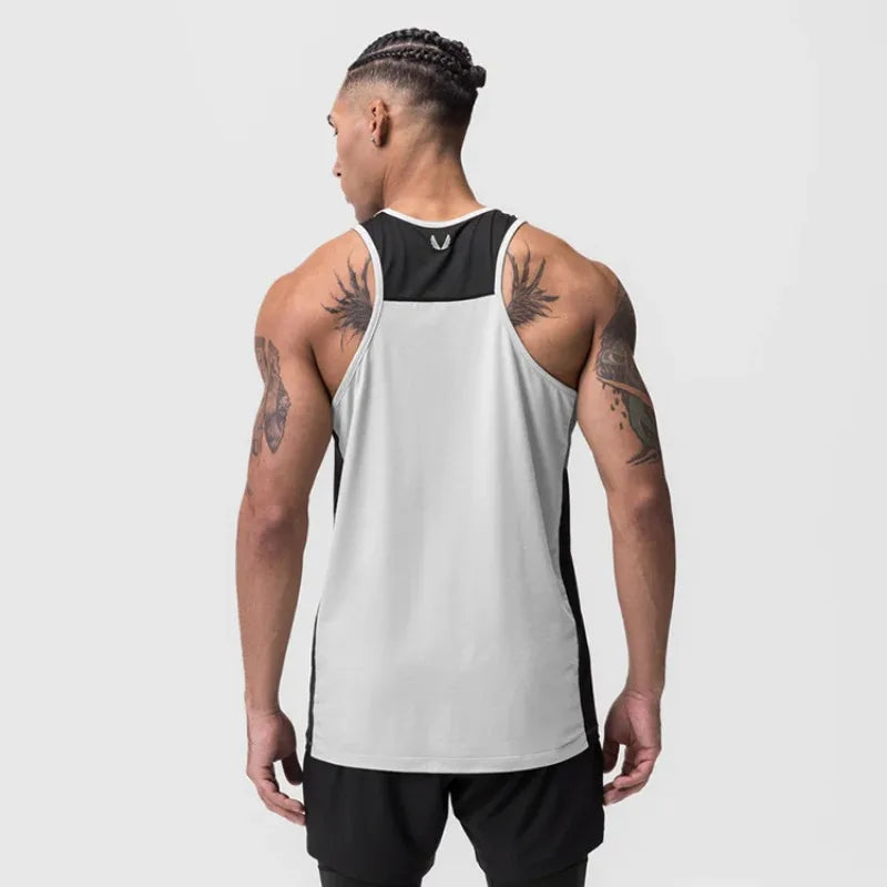 Men's Quick-Dry Spliced Muscle Tank Top | Breathable Gym Vest