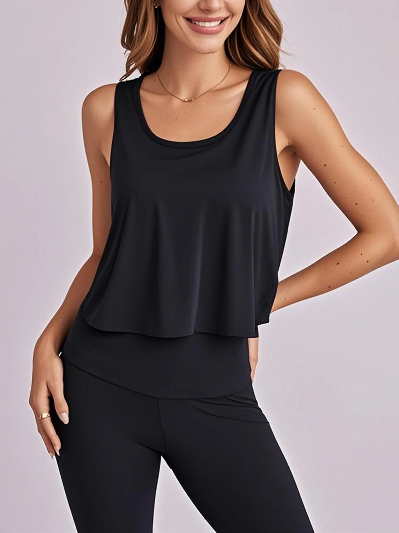 Women's Quick-Dry Cutout Back Tank Top – Breathable Sports Vest
