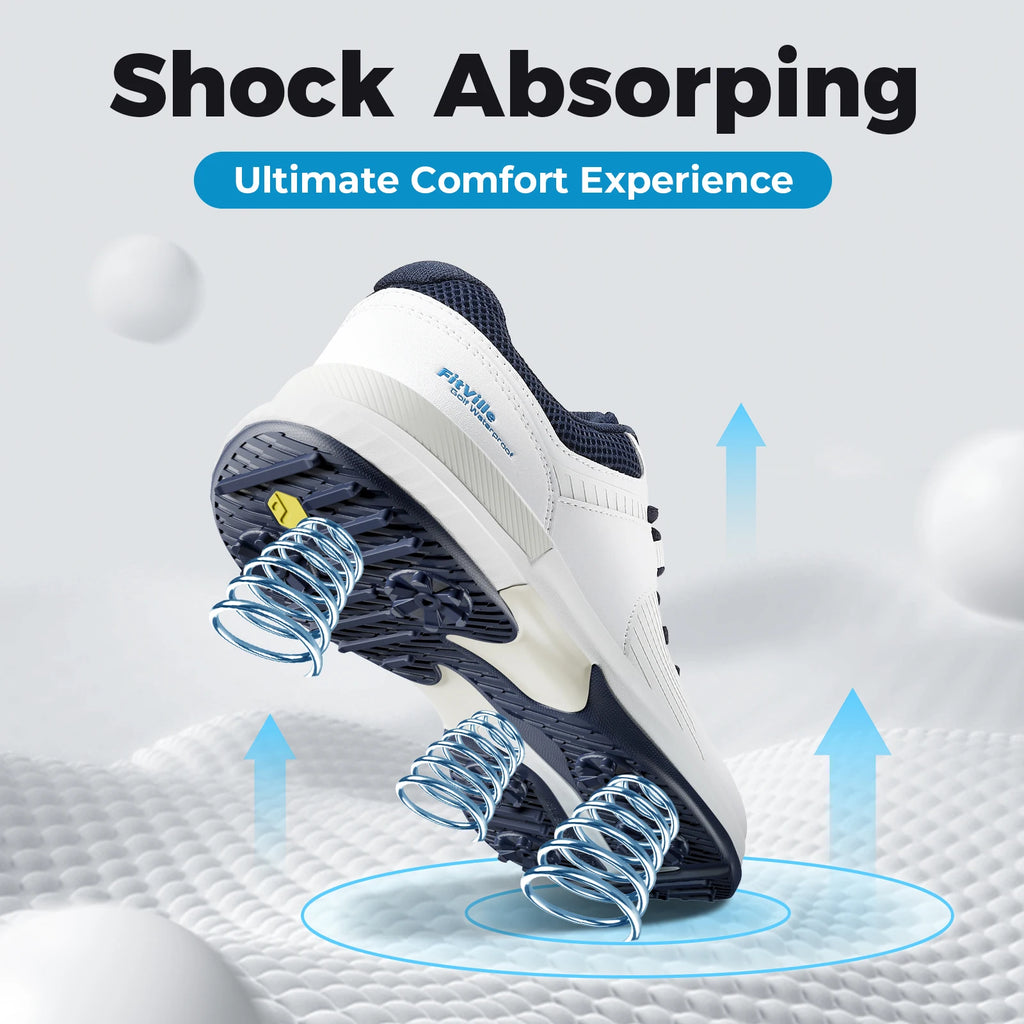 FitVille Men's Wide Golf Shoes – Waterproof, Non-Slip & Extra Wide Fit for Swollen Feet