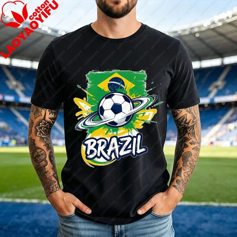 2026 World Cup Soccer Fan T-Shirt – USA, Canada, Mexico, Brazil, Argentina & Spain