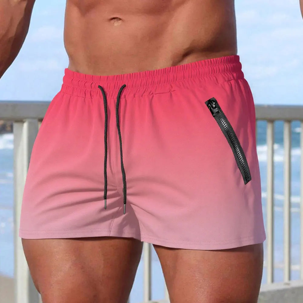 Men's Quick-Dry Running Shorts – Mesh Lining, Zipper Pocket & Drawstring for Gym & Outdoor Fitness