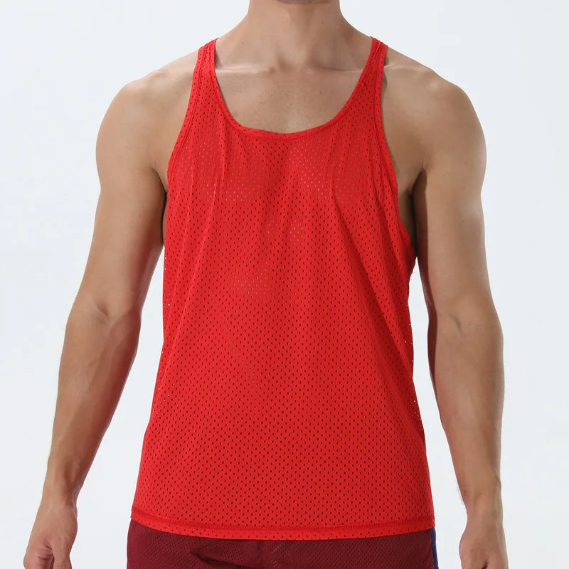 Men's Lightweight Mesh Running Vest – Quick-Dry Marathon & Fitness Training Top